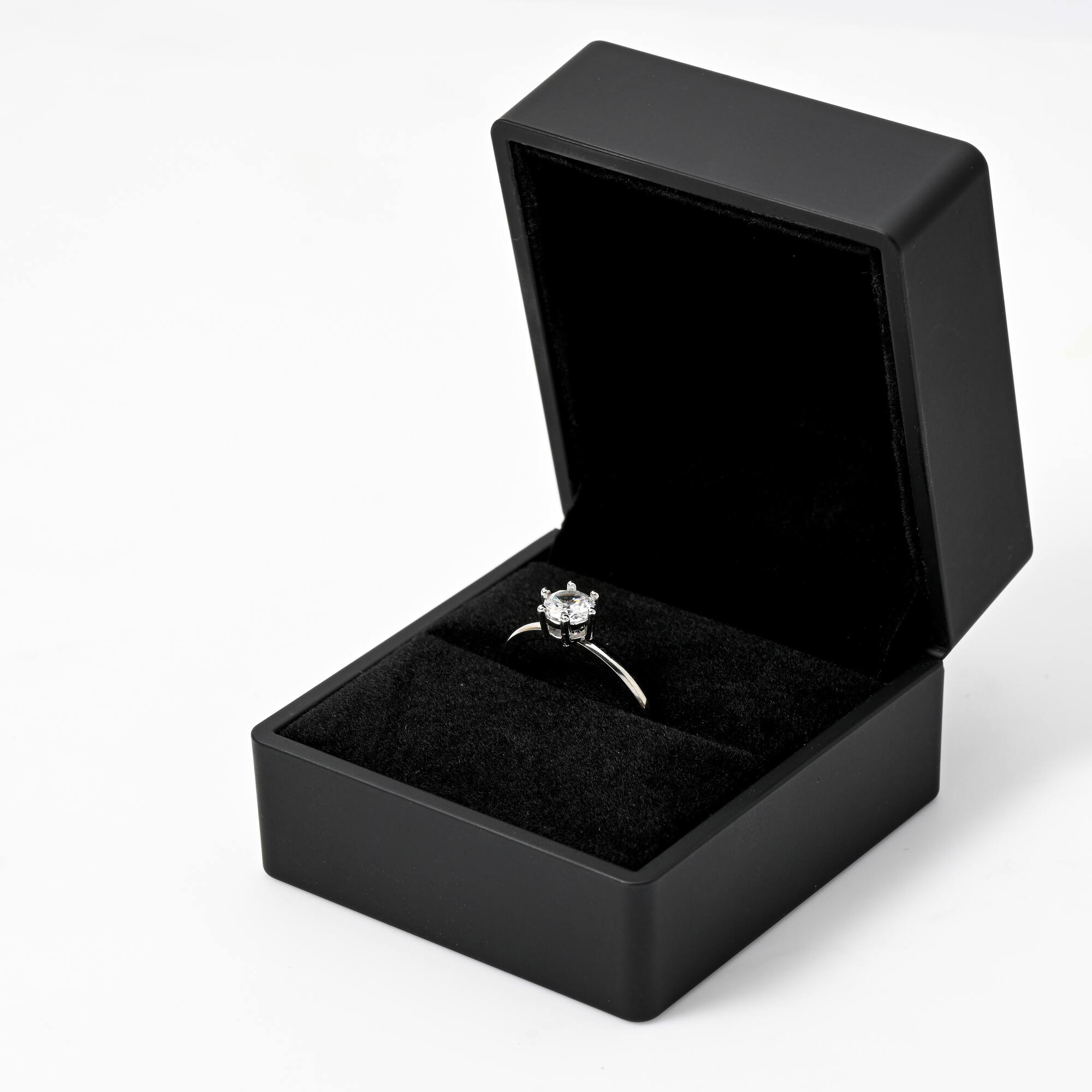 Black Plastic Ring Box by Bead Landing™